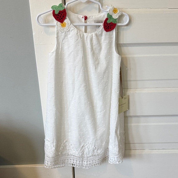 Cynthia Rowley Other - Cynthia Rowley White Dress with Strawberry Detail